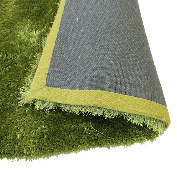 Sunny Green Shag Rug in Size 150cm x 220cm-Rugs 4 Less