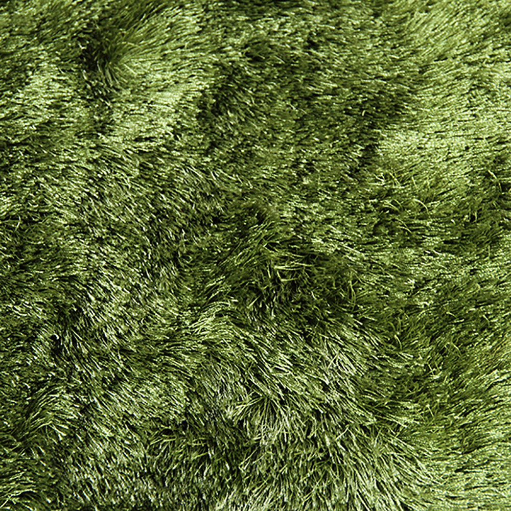 Satin Green Small Shag Rug in Size 110cm x 160cm-Rugs 4 Less