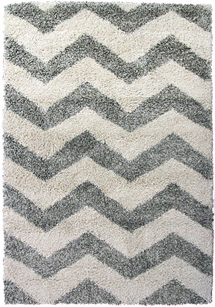 Style-7 Grey Chevron Extra Large Rug in Size 240cm x 330cm-Rugs 4 Less