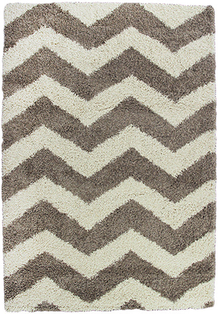 Style-7 Taupe Chevron Rug in Size 160cm x 230cm-Rugs 4 Less