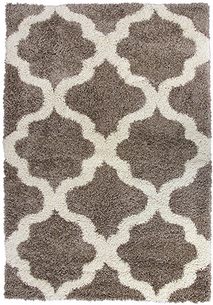 Style-9 Taupe Extra Large Rug in Size 240cm x 330cm-Rugs 4 Less