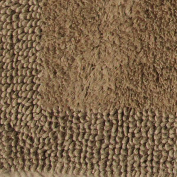 Border Cotton Bath Mat Brown in Size 50cm x 80cm-Rugs 4 Less