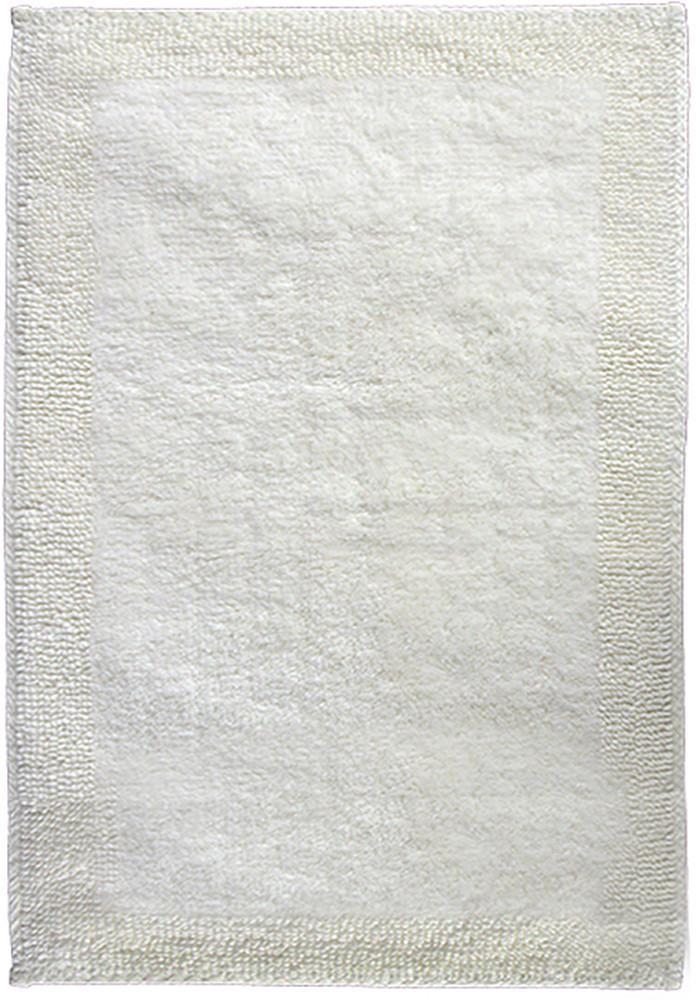 Border Cotton Bath Mat Cream in Size 50cm x 80cm-Rugs 4 Less