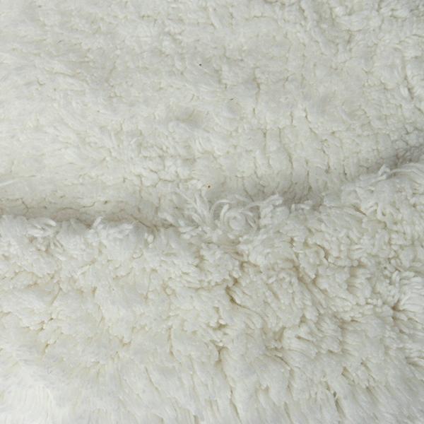 Cotton Round Bath Mat Cream in Size Round 70cm-Rugs 4 Less