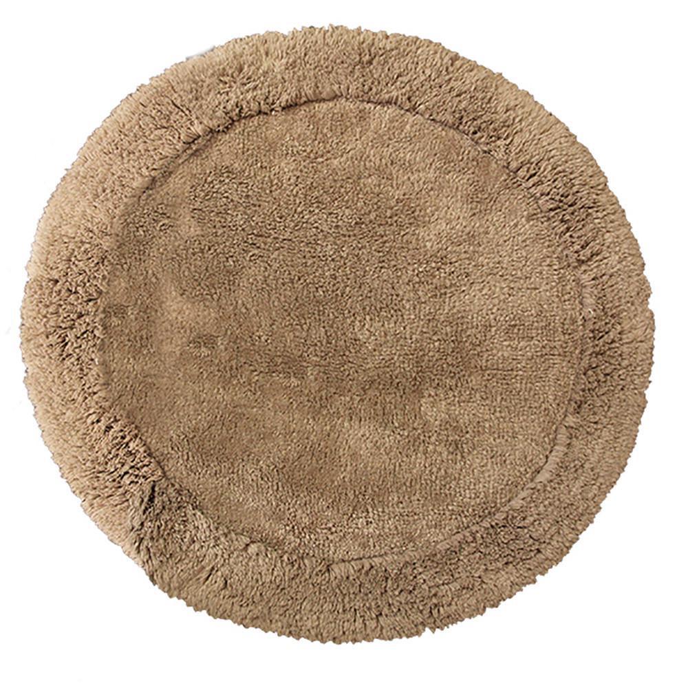 Cotton Round Bath Mat New Linen in Size Round 70cm-Rugs 4 Less