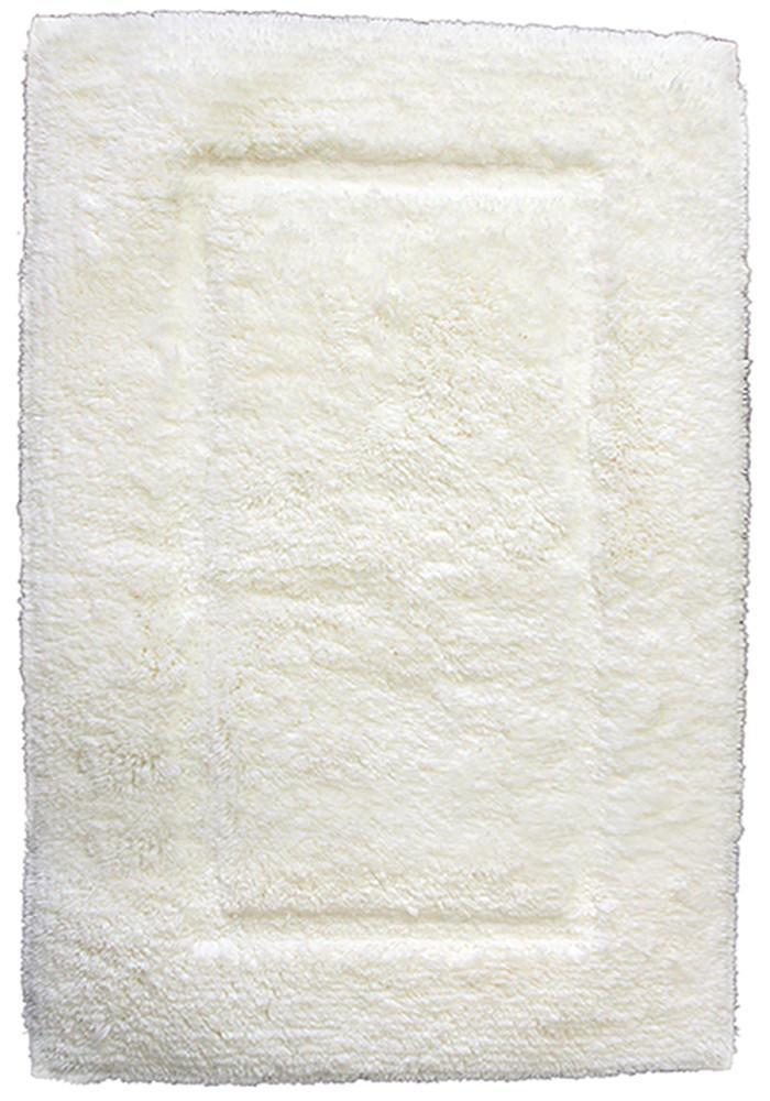 Luxury Border Cotton Bath Mat Cream in Size 50cm x 80cm-Rugs 4 Less