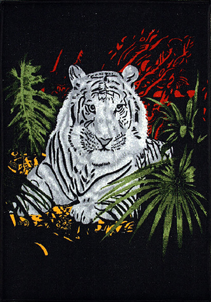 Animal Print Rug Tiger & Cub in Size 110cm x 160cm-Rugs 4 Less