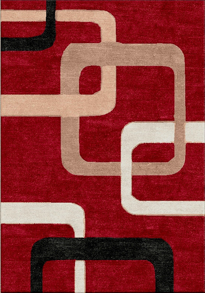 Motion 9020 Red Extra Large Rug in Size 240cm x 330cm-Rugs 4 Less
